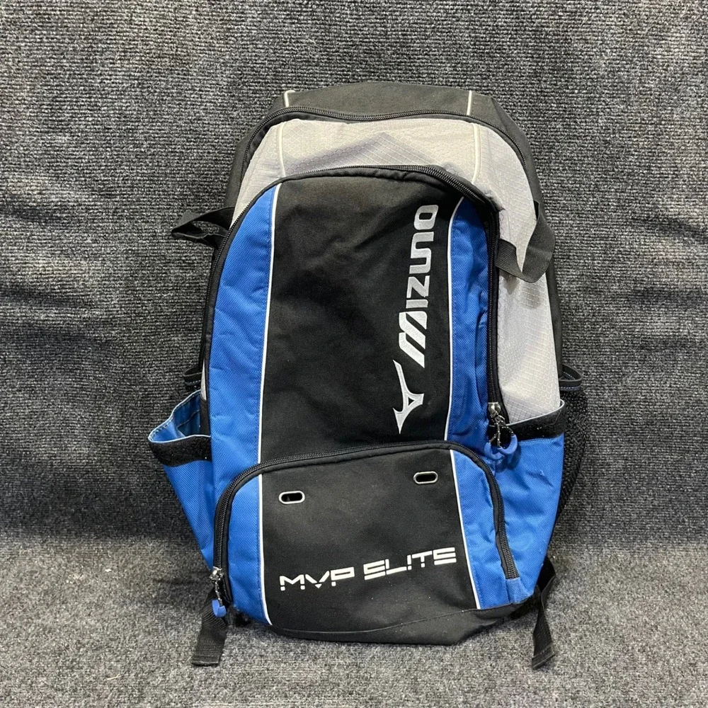 Mizuno MVP Elite Large Black‎ Blue Baseball Softball BatPack Equipment Backpack